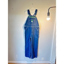 Liberty Denim Overalls Men’s 34x30 Blue Jean Bib Workwear Carpenter Pockets - $36.63