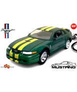  KEYCHAIN GREEN 1998~2004 FORD MUSTANG GT/5.0 CUSTOM Ltd Ed. GREAT GIF - $48.98