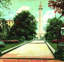 Washington Monument Baltimore Maryland MD 1910 DB Postcard N17 - £3.07 GBP