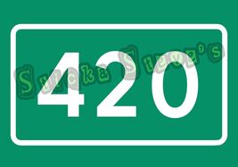 420 Bud Green Weed High Sign Dabs Shatter Vinyl Bumper Sticker Decal Fun - $5.93
