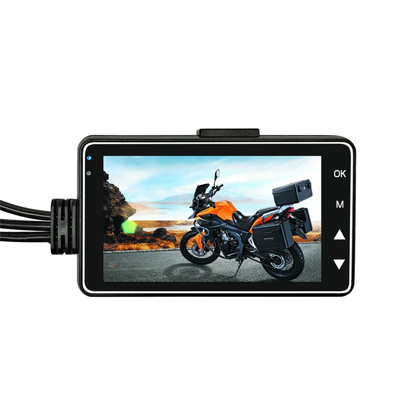 Motor Dash Cam with Front and Rear Recorder - HD Dual-track Motorcycle Camera - £42.60 GBP