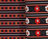 Cotton Scarlet Paisley Stephanie Dawn Floral Stripes Fabric Print BTY D1... - £7.82 GBP