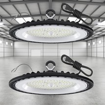 2 Pack UFO LED High Bay Light, Plug &amp; Play Lighting for Warehouse, 5000K Dayligh - £52.60 GBP