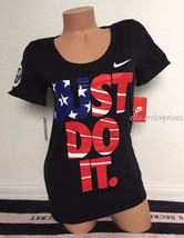 Nike USA Olympic Team Tee Just Do It Red White Blue Black T-Shirt - Small - $29.99