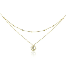 Double Chain Sun Necklace - £46.09 GBP