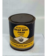 Vintage Craftsman Salad Bowl Finish Can One Quart Paper Label Chicago IL... - $20.51 CAD