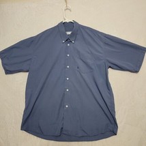 Guy Laroche Men&#39;s Shirt Size 2XL XXL Blue Button Up Short Sleeve Casual - £15.70 GBP