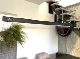 59 inch BLACK PENDANT LIGHT, Handmade hanging ceiling concrete lamp. Hanging lig - £526.77 GBP