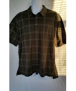 Brooks Brothers Men&#39;s Golf Brown Checkered Polo Shirt XL 100% Mercerized... - £16.20 GBP