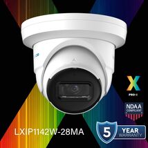 LXIP1142W-28MA IP 4MP 2.8mm Lens Starlight 98ft IR Built-in Mic Turret C... - $138.49