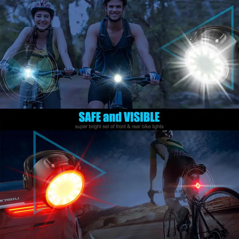 High quality led bike light bicycle lantern usb charge front and rear bike light 6 mode thumb200