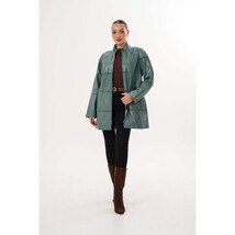 Vinci The Prado Reversible Green Leather Women Jacket image 4