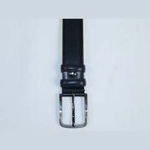 Men Navy Blue Genuine Leather Belt PIERO ROSSI Turkey Soft Full Grain #Navy-B image 3