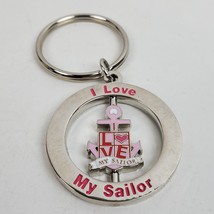 Vintage I Love My Sailor Keychain 1.5 Inch Charm - $13.10