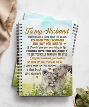 Spiral Bound Notebook To My Husband, I Love You To The Moon And Back, Couple - £18.49 GBP