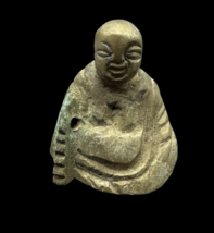 Brass Mini Buddha 1.5&quot; Metal Figurine Statue - $223.31 MXN