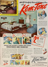 Vintage 1942 Kem-Tone Wall Cover Just Mix With Water Print Ad Advertisement - $6.17