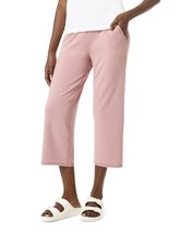 HUE Women&#39;s Plus Size Cropped Wide Leg Comfy Pant with Pockets, Woodrose... - $34.30