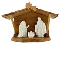 Schmid Nativity Set 4 Piece Creche Jesus Mary Joseph Porcelain Wood  460-105 - £26.87 GBP