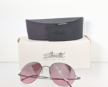 Brand New Authentic Silhouette Sunglasses 8685 60 6244 Silver/Lavender F... - $148.49