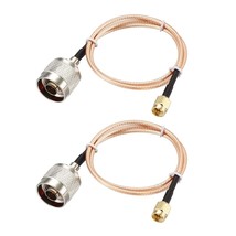 uxcell Coax Extension Cable 50 Ohm 1.5 Feet SMA Male to N Male RG316 Jumper Cabl - £19.42 GBP