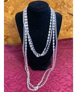 Vintage Silver Long S Chain signed Sarah Coventry + Gold Tone 3 in 1 Lon... - $389.92 MXN