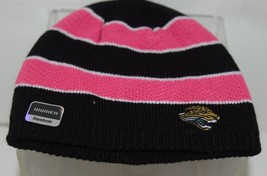Reebok Jacksonville Jaguars Black Pink Breast Cancer Awareness Cuffless Knit Hat - $11.99
