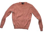 Vineyard Vines Classic Cable Knit Pullover Long Sleeve Peach Sweater Sz ... - £21.26 GBP