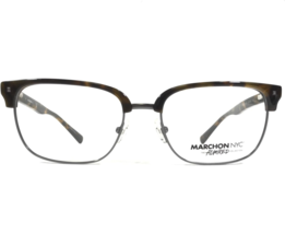 Marchon Eyeglasses Frames M-8001 215 Grey Brown Tortoise Square 53-18-140 - £29.72 GBP