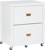 Sadie Rolling File Cabinet In White Linon. - £195.50 GBP