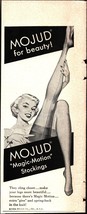 Mojud Stockings Seam Foot Nylon Ladies Stockings Mojud sexy Leg up 1954 Small AD - £19.27 GBP