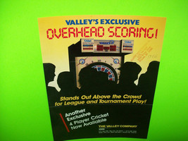 Valley OVERHEAD SCORING Cricket Darts 1986 Vintage Arcade Game Promo Sales Flyer - £13.90 GBP