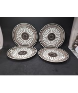 Cavalier Ironstone 10&quot; Dinner Plates, Brown Sunflower, Royal China USA, ... - $752.67 MXN