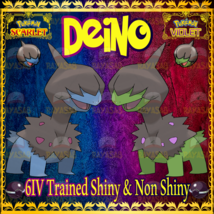 Pokemon Scarlet &amp; Violet Deino 6IV Trained Shiny &amp; Non Shiny Best Stats Home - £1.59 GBP+