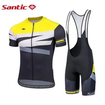 Santic Men Cycling Suit Cyling Jersey Bib Shorts MTB Bike Clothes Bicycle Jersey - £107.19 GBP