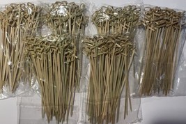 300 cts 6&quot; Cocktail Appetizer Picks Bamboo Knot Skewers Party Hors d&#39;oeuvres - £19.16 GBP