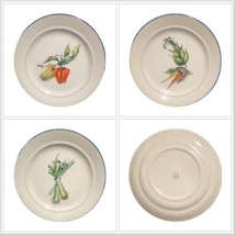 France 3-Salad Plates FAIENCE DE SAINT AMAND Bell Peppers-Hot Peppers-Sc... - £46.63 GBP