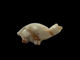 Vintage Hand Carved Marble Alabaster Mini Turtle Figurine Paperweight - £3.69 GBP