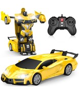 Qumcou Remote Control Car，Transform Robot RC Cars with Cool LED Headligh... - $14.56