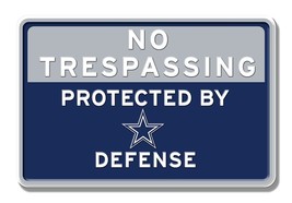 New Protected By Cowboys Defense Decorative Embossed Aluminum Sign Made in USA - £9.01 GBP