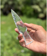 AAA Crystal Quartz Glass Dagger 5.5–6&quot; | Hand-Knapped Athame Knife | Rit... - €12,65 EUR+
