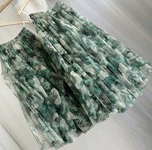 BLUE Army Pattern Puffy Tutu Holiday Outfit Women Plus Size Tulle Midi Skirt image 6