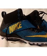 BLACK, TURQUOISE &amp; GOLD NEW ATHLETIC NIKE STRIKE PRO FOOTBALL CLEATS SHO... - $1,473.23 MXN