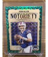 2024 Panini Mosaic Josh Allen Notoriety Green Mosaic! Buffalo Bills - $13.34 CAD