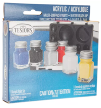 Testors Primary Acrylic Paint Set - 10 Pieces New - £17.59 GBP