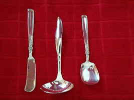 Prestige Gay Adventure Vtg 1955 Silverplate Sugar Spoon, Butter Knife, Ladle - £18.97 GBP
