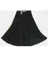 Skirt flare A-line long women&#39;s-4 black J.JILL 100% linen classic casual... - $69.00