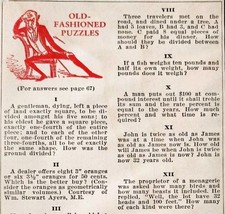 Old Fashioned Puzzles Riddles 1965 Almanac Trivia Questions Ephemera DWNN4 - $378.90 MXN