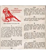 Old Fashioned Puzzles Riddles 1965 Almanac Trivia Questions Ephemera DWNN4 - $374.96 MXN