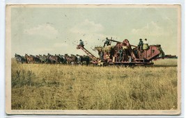 Horse Thresher Harvesting 24 horsepower Farming 1911 Phostint postcard - £5.44 GBP